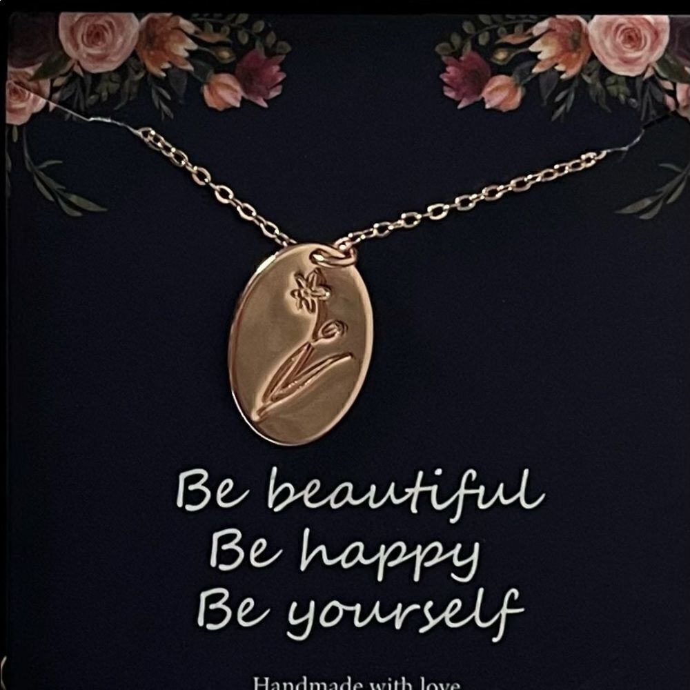 Monooc March Daffodil Girls/ Woman’s birth month Necklace‎